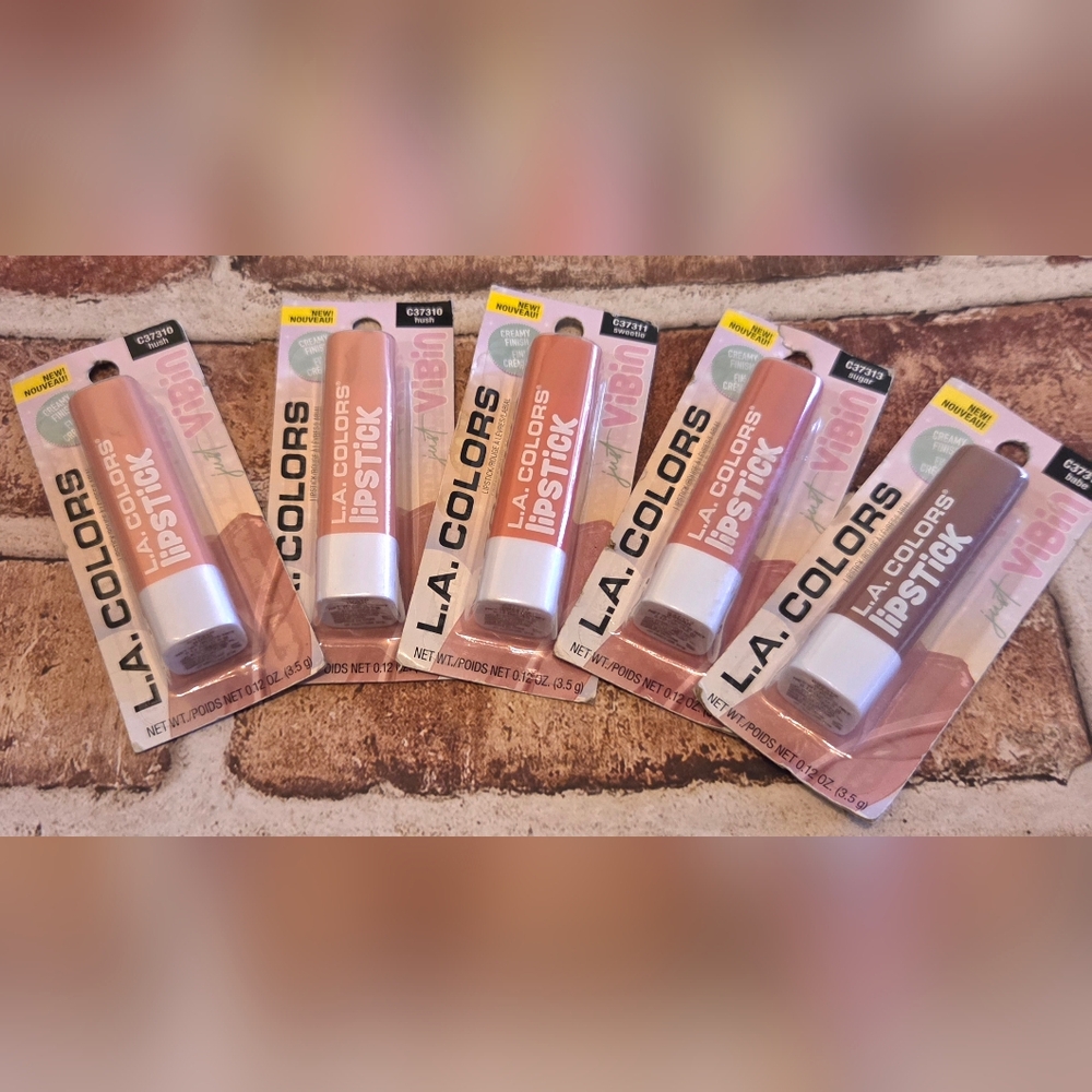 L.A. COLORS Lipstick - Warm Nude & Peach Assortment - Pack Of 5